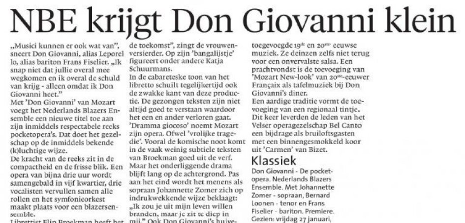 170130_Haarlems Dagblad_recensie_NBE krijgt Don Giovanni klein