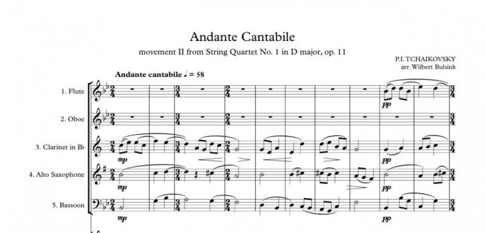 Andante Cantabile SWE Full Score – preview page 1