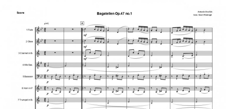 Bagatellen 1 – Antonin Dvorak – SWE – Preview page 1