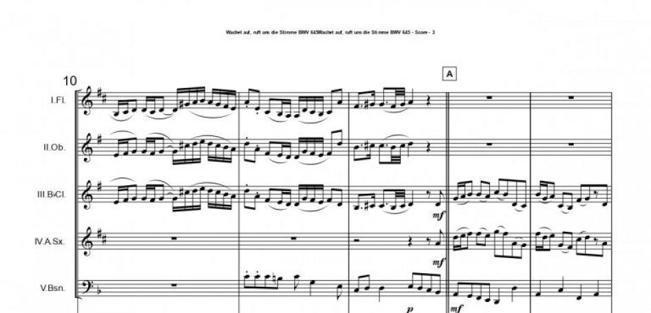 Wachet auf ruft uns die Stimme – J.S. Bach – Preview page 3